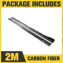 (2m carbon fiber) 8pcs 2.18m/2m Universal Side Skirt Extension Rocker Plate Lip Separator Bumper Car Styling For BWN For Toyota