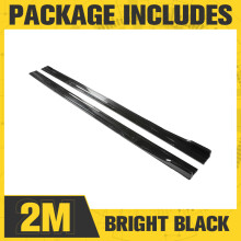 (2m bright black) 8pcs 2.18m/2m Universal Side Skirt Extension Rocker Plate Lip Separator Bumper Car Styling For BWN For Toyota