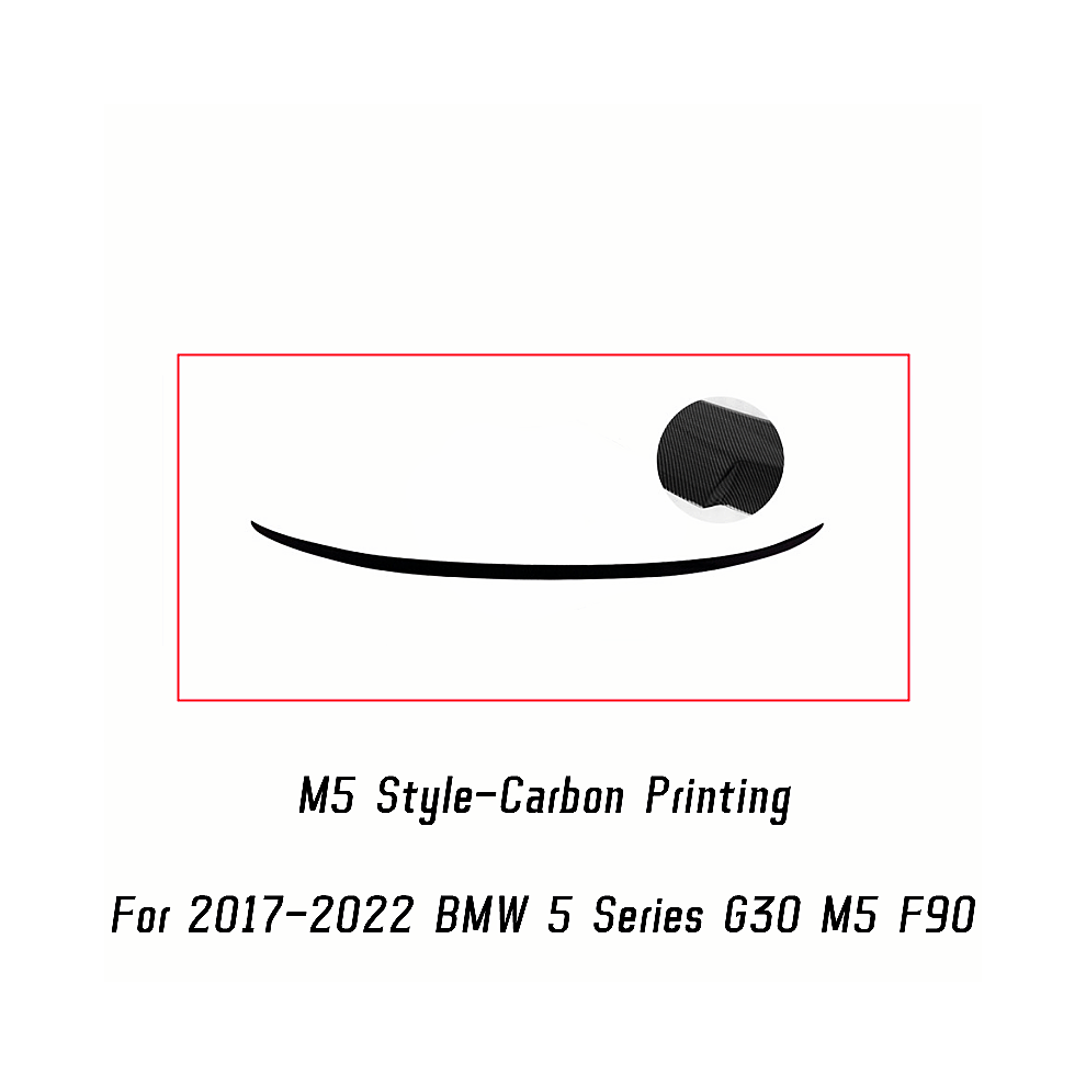 (M5 Carbon Printing) For 2017-2022 Bmw 5 Series G30 F90 M5 520I 530I 540I M550i Mp M4 Psm Style Rear Trunk Lid Spoiler Wings Car Tuning Accessories 8704304428141