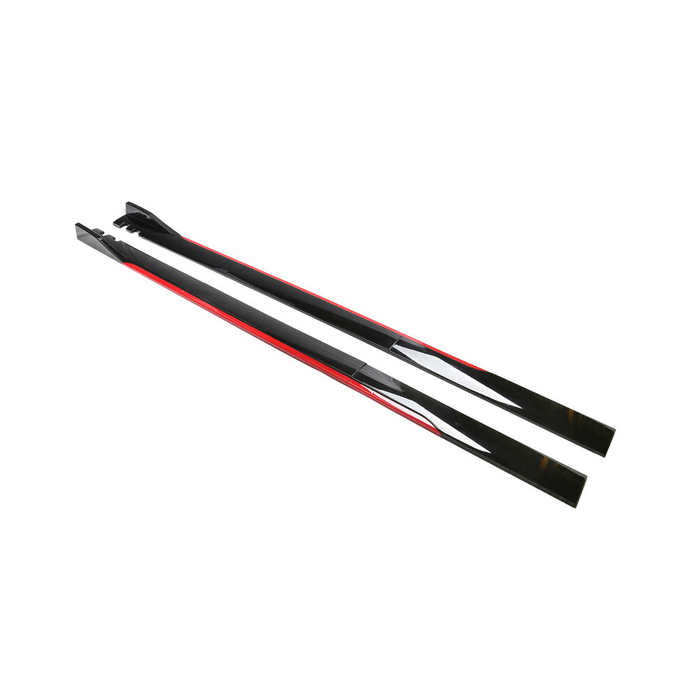 ( 2.2M) 1Pair 2M/2.2M Universal Side Skirt Extension Rocker Plate Lip Separator Bumper For Bmw Mercedes-Benz Audi Vw Civic Hondatoyota Red/Black 8704304428592