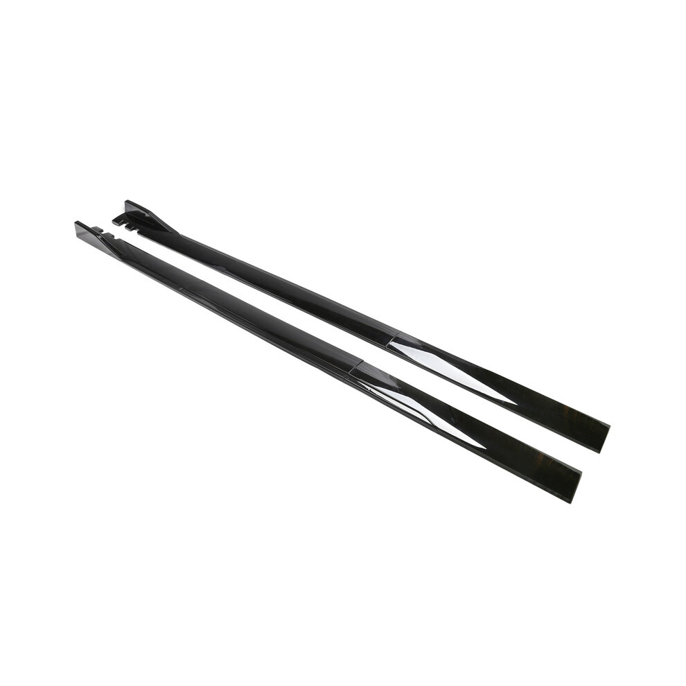 (Glossy 2.2M) 1Pair 2M/2.2M Universal Side Skirt Extension Rocker Plate Lip Separator Bumper For Bmw Mercedes-Benz Audi Vw Civic Hondatoyota Black 8704304428608