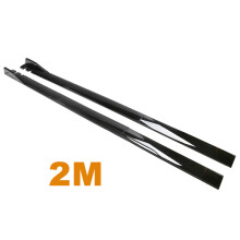 (Glossy Black 2M) 1Pair 2m/2.2m Universal Side Skirt Extension Rocker Plate Lip Separator Bumper For BMW Mercedes-Benz Audi VW Civic HondaToyota