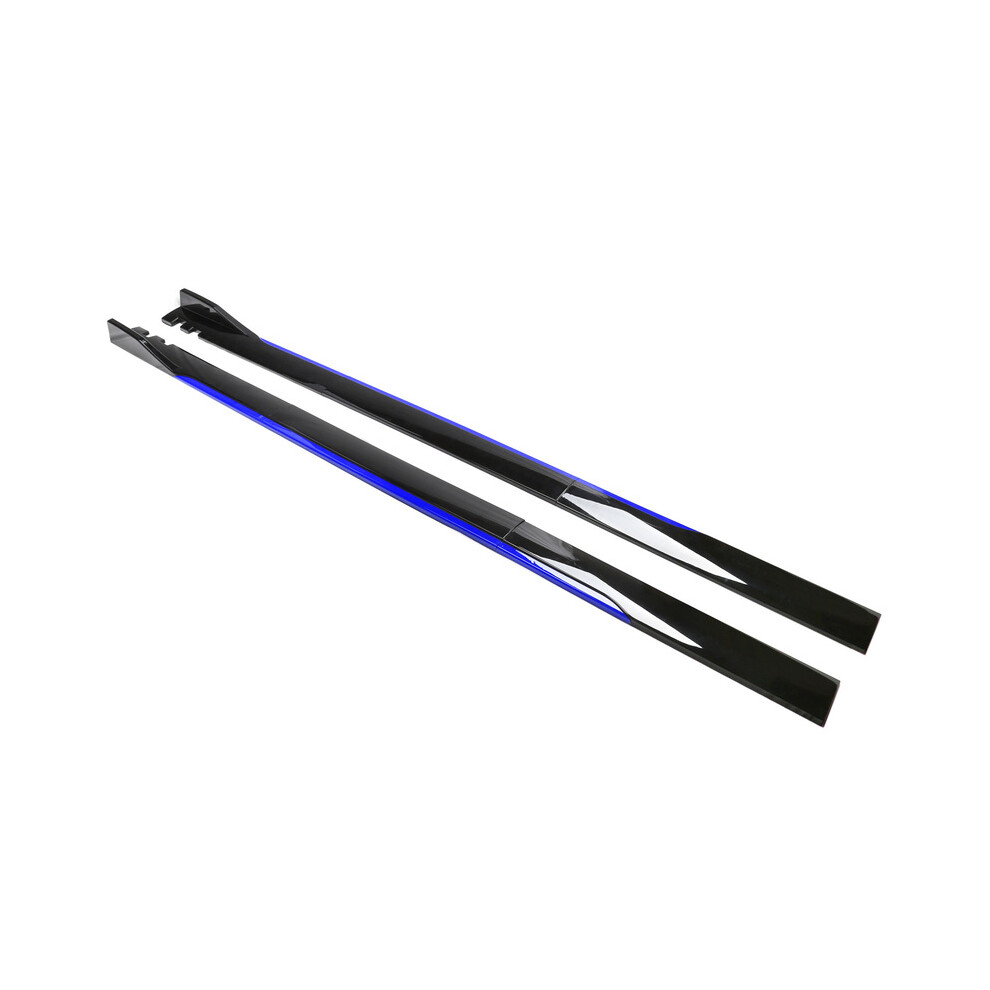 ( 2M) 1Pair 2M/2.2M Universal Side Skirt Extension Rocker Plate Lip Separator Bumper For Bmw Mercedes-Benz Audi Vw Civic Hondatoyota Blue/Black 8704304428660