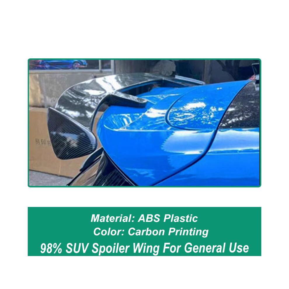(Carbon Fiber Pattern) Abs Glossy Universal Rear Roof For Mostly Hatchback Suv Trunk Lid Car Spoiler Wings Exterior Accessories Parts Black 8704304426833