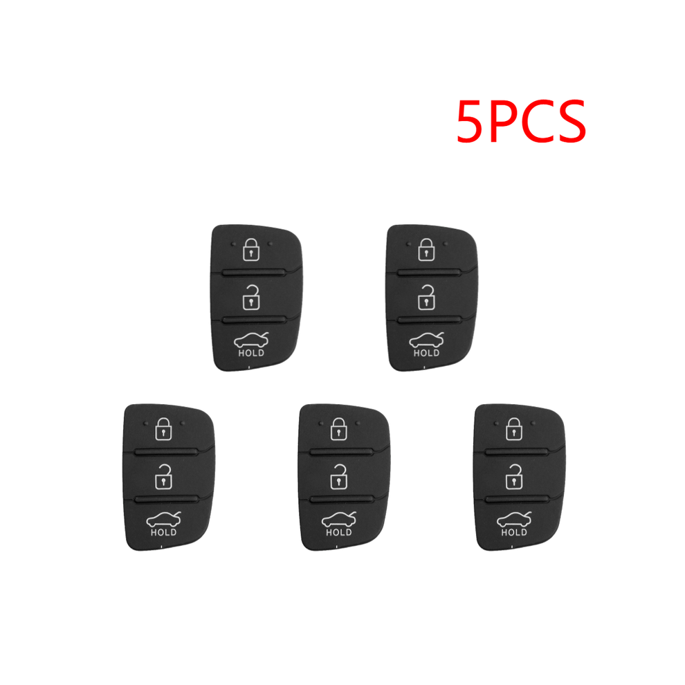 (5Pcs Type1) For Hyundai I30 I35 Ix20 Solaris Verna For Kia Rio K2 K5 3 Button Flip Folding Remote Car Key Case Silicone Pad Replacement Kit 8704304429148