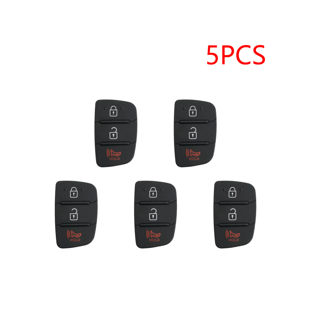 (5Pcs Type2) For Hyundai I30 I35 Ix20 Solaris Verna For Kia Rio K2 K5 3 Button Flip Folding Remote Car Key Case Silicone Pad Replacement Kit 8704304429117