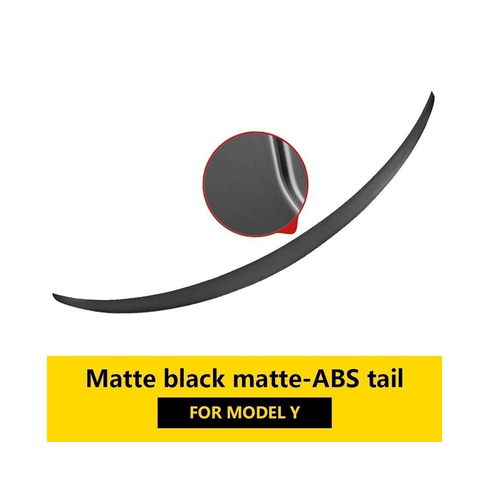 (Y Matte Abs) Tesla Model Y Spoilers Wings Abs Tail Refitâ For Tesla Model Y 2021-2023 Accessories Abs Fiber Pattern Forâ Model Y 2023 Black 8704304425966