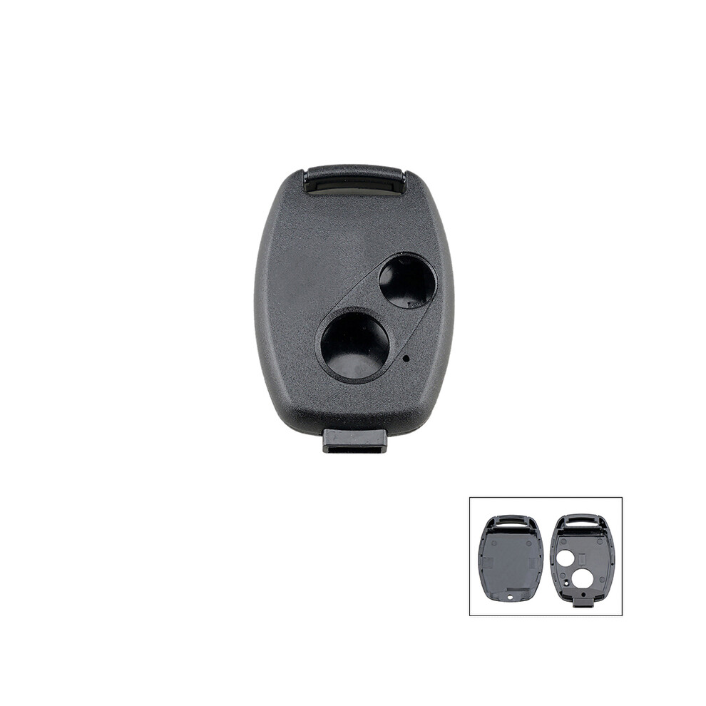 (D) Remote Key Housing Key Fob Keyless Entry Remote Shell Case & Pad Fits Honda Accord/Civic/Cr-V/Fit/Odyssey/Pilot/Ridgeline/Cr-Z 8704304430298