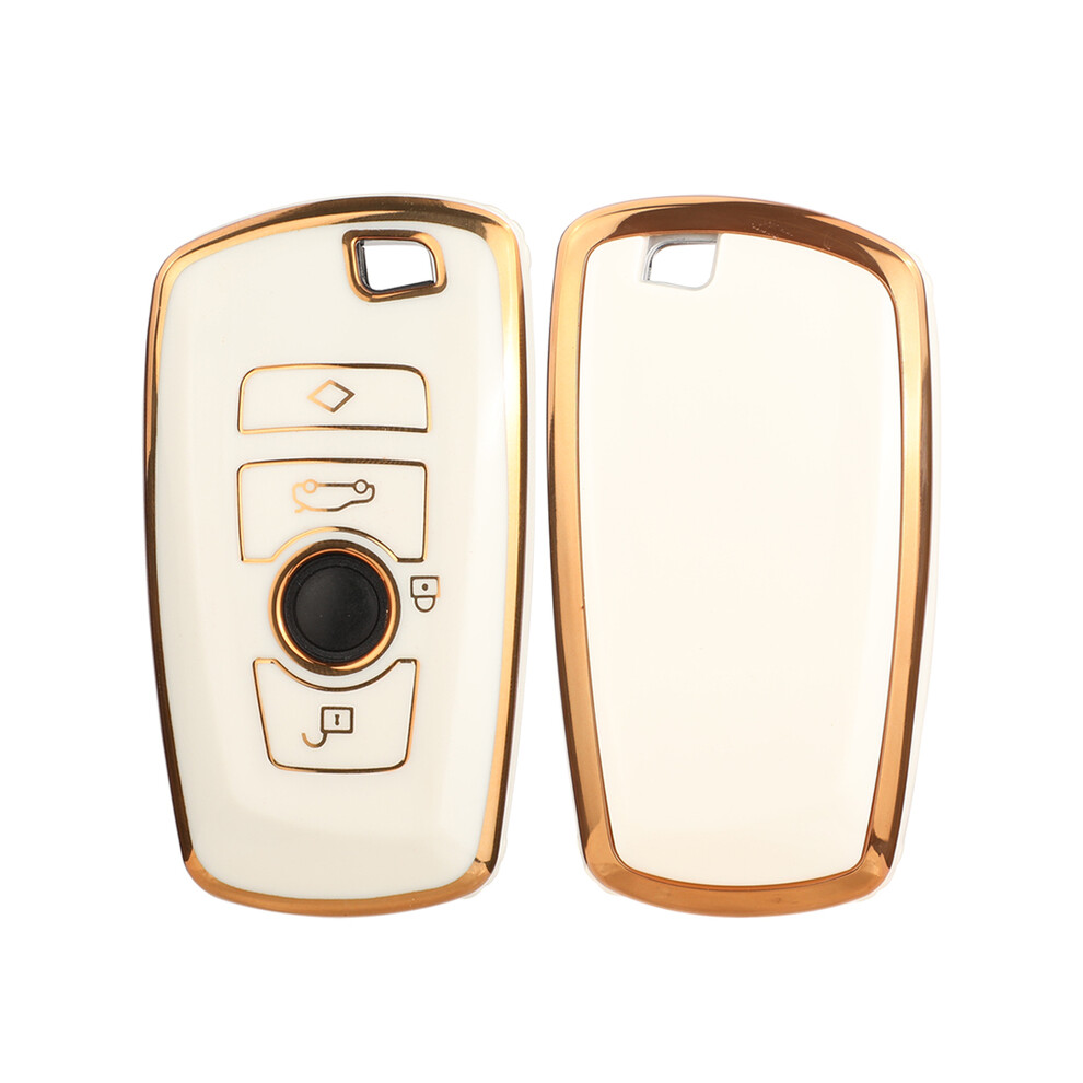 (White) For Bmw F20 F30 G20 F31 F34 F10 G30 F11 X3 F25 X4 I3 M3 M4 1 3 5 Series Accessories New Tpu Car Key Case Cover Shell White 8704304430595
