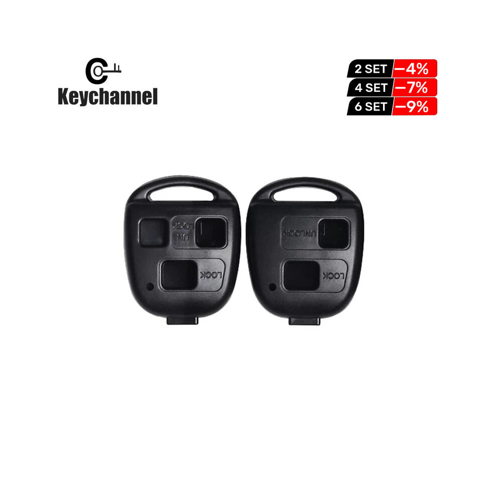 (3Button For Toyota) 1Pcs Car Key Fob Shell Case For Lexus Es300 Fj Hyq12bbt Gx470 Hyq1512v Lx470/570 Rx300 Gs300 Is200 Replacement Shell No Blade 8704304431097