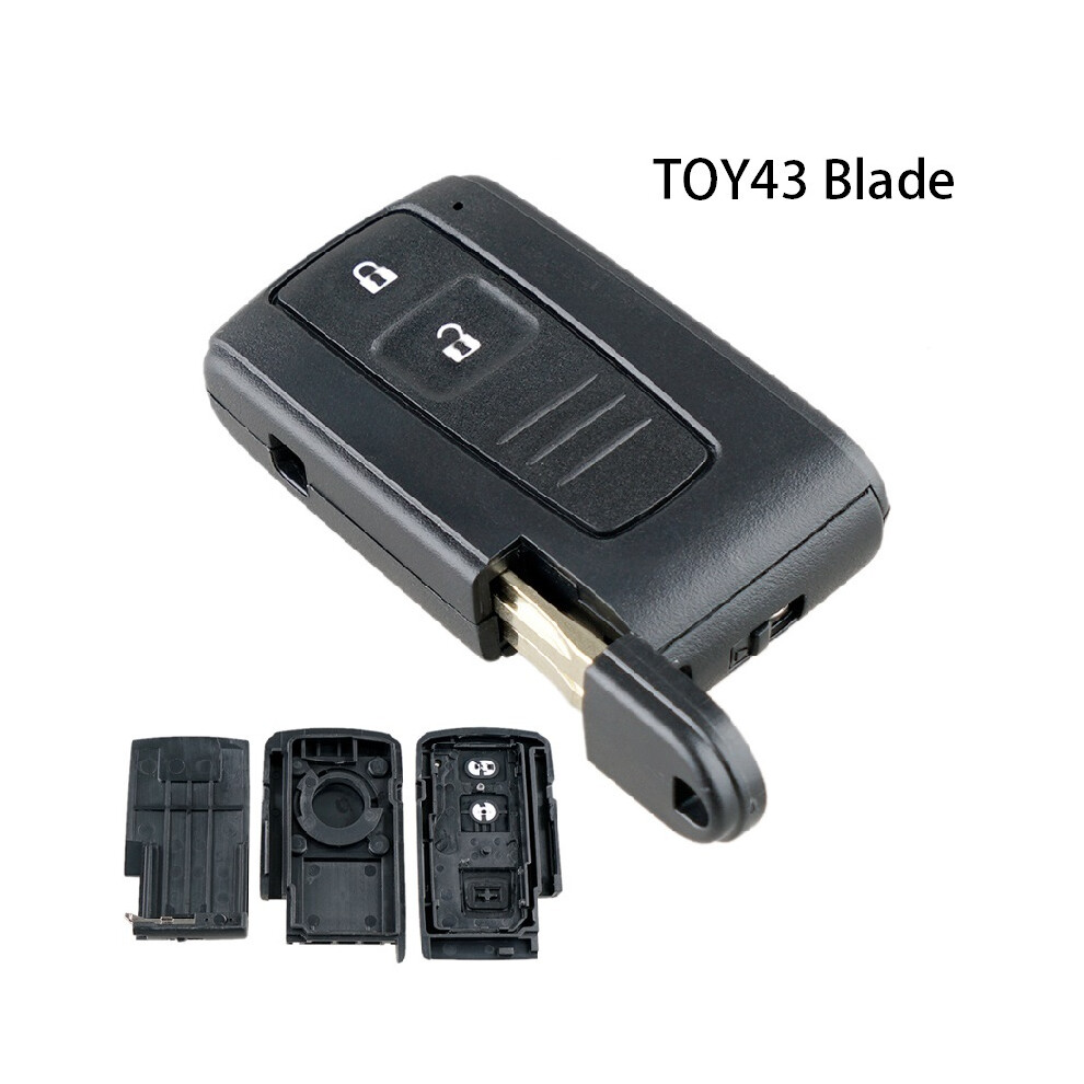 (Toy43 Blade) 2 Buttons Car Remote Key Shell Auto Car Key Case Replacement Fit For Toyota Prius Corolla Verso 8704304432155