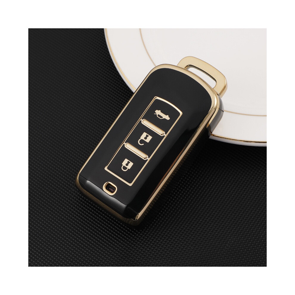 (Black) Tpu Key Cover Remote Car Key Case Cover Soft Tpu Shell For Mitsubishi Xpander Outlander Asx Pajero Eclipse Cross Montero Black 8704304432742