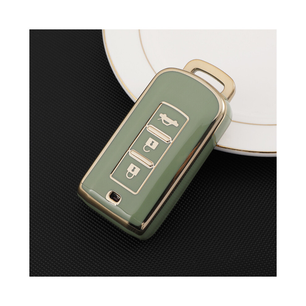 (Green) Tpu Key Cover Remote Car Key Case Cover Soft Tpu Shell For Mitsubishi Xpander Outlander Asx Pajero Eclipse Cross Montero Green 8704304432780