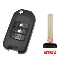 (2B A) car key case blank 2/3button for Honda XRV CRV Civic Accord City Jazz Marina Wisdom flip remote key shell A/G type