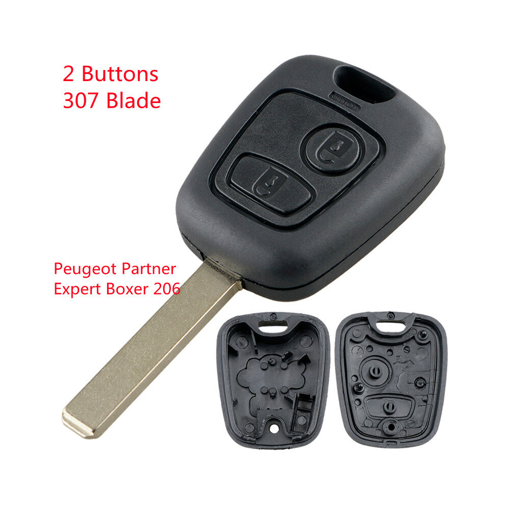 (Model 2) 2 Buttons Car Remote Key Shell With 307/206 Blade For Citroen C1 / C2 / C3 / C4 / Xsara Picasso / Peugeot 307 / 107 / 207 / 407 8704304432964