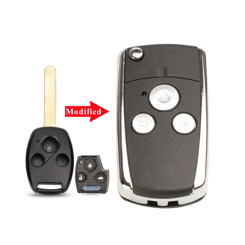 (3B Trunk) 2/3 Buttons Modified Folding Filp Remote Key Shell Case For Honda Accord Civic Crv Pilot Fit Odyssey Replacement Cover 8704304432735