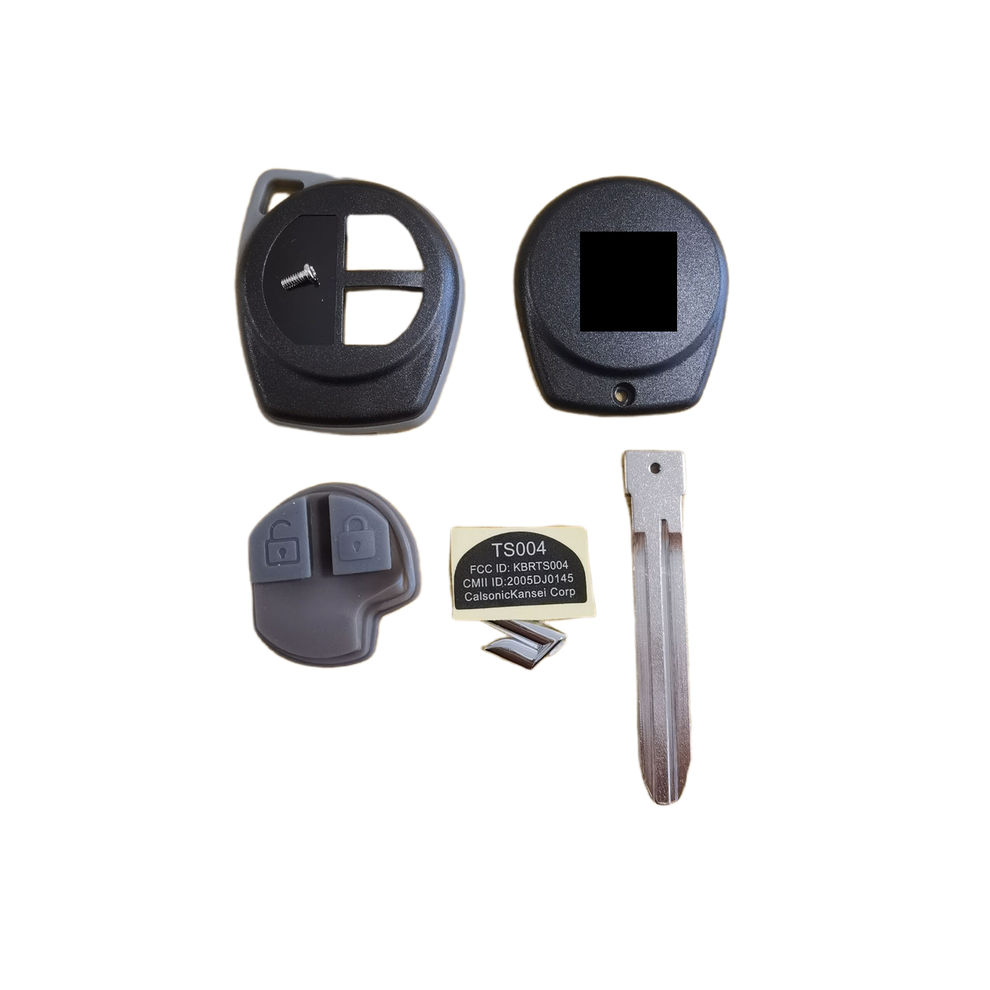 (Toy43) 2 Buttons Replacement Remote Car Key Shell For Suzuki Grand Vitara Swift Hu133r/Toy43/Sz11r Blade Rubber Button Pad 8704304432872