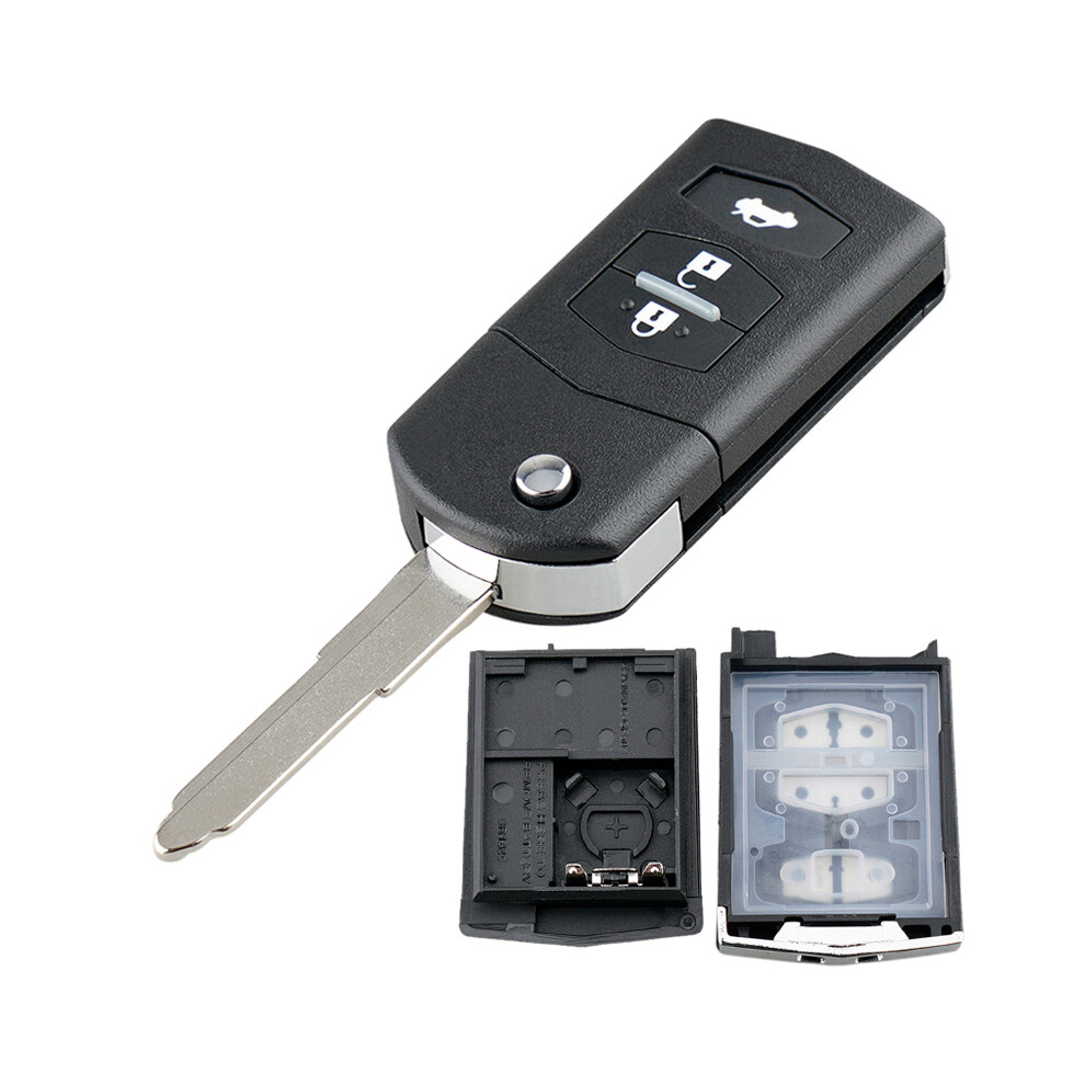 (3 Buttons) 2 / 3 Buttons Car Key Remote Control Folding Housing Replacement Fit For For-Mazda 2 3 5 6 Bt50 Cx-5 Cx-7 Cx-9 Rx8 8704304434753