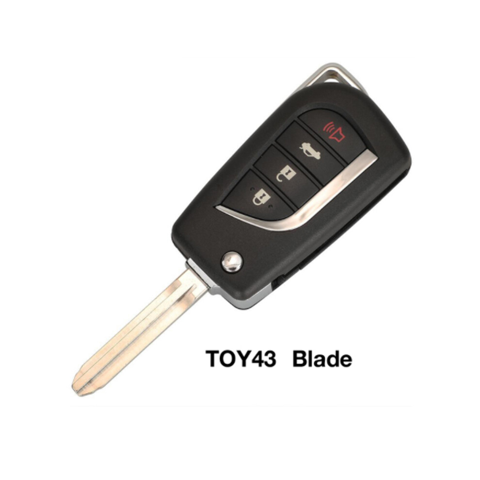 (4Buttons Toy43) New Flip Folding Remote Key Shell Case Fit Cr2016 Holder For Toyota Levin Camry Reiz Highlander Corolla Va2 Toy48 Toy43 8704304434579