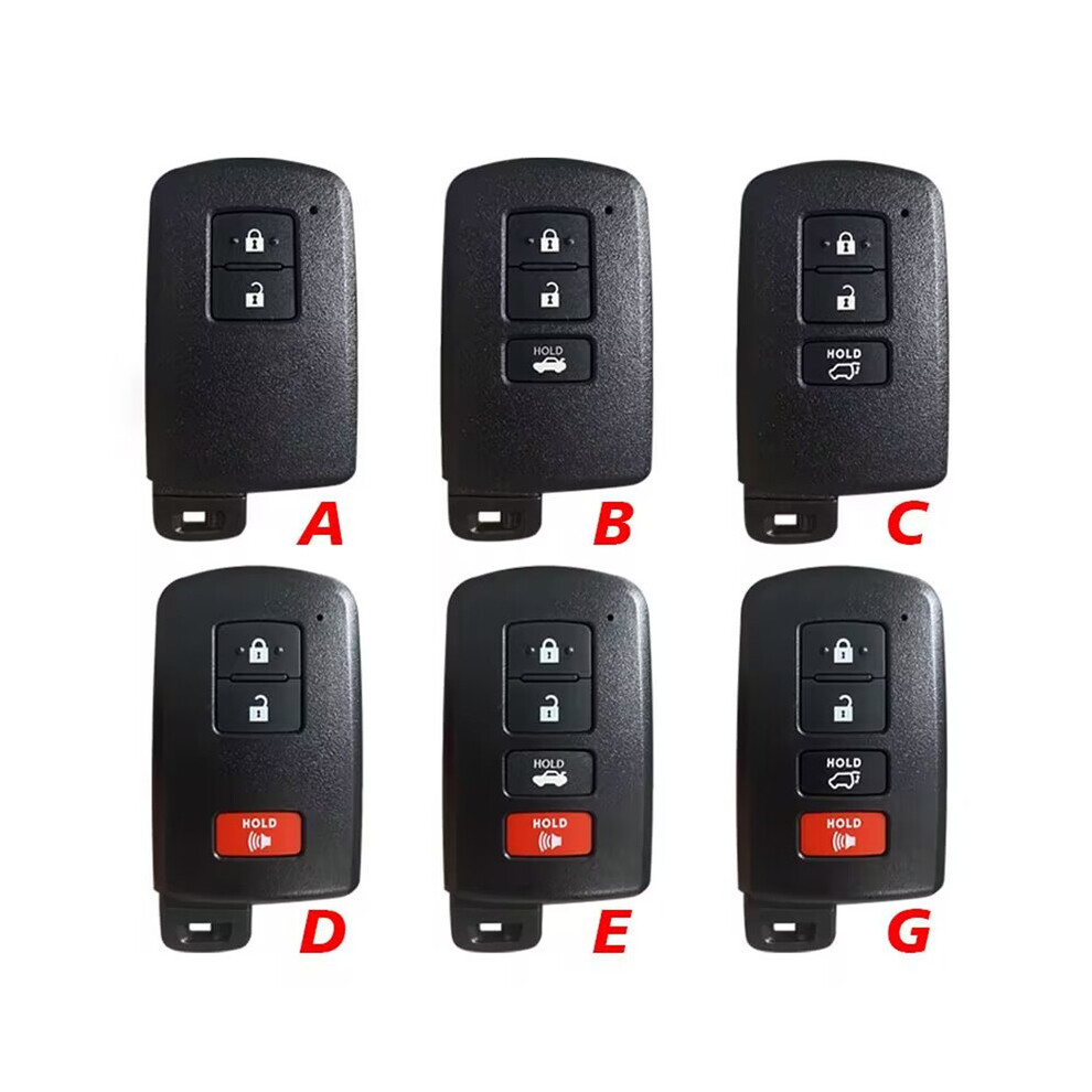 (G) 2/3/4 Buttons Car Remote Key Case Shell For Toyota Camry Corolla Avalon Rav4 Land Cruiser Smart Key With Uncut Insert Blade 8704304436009