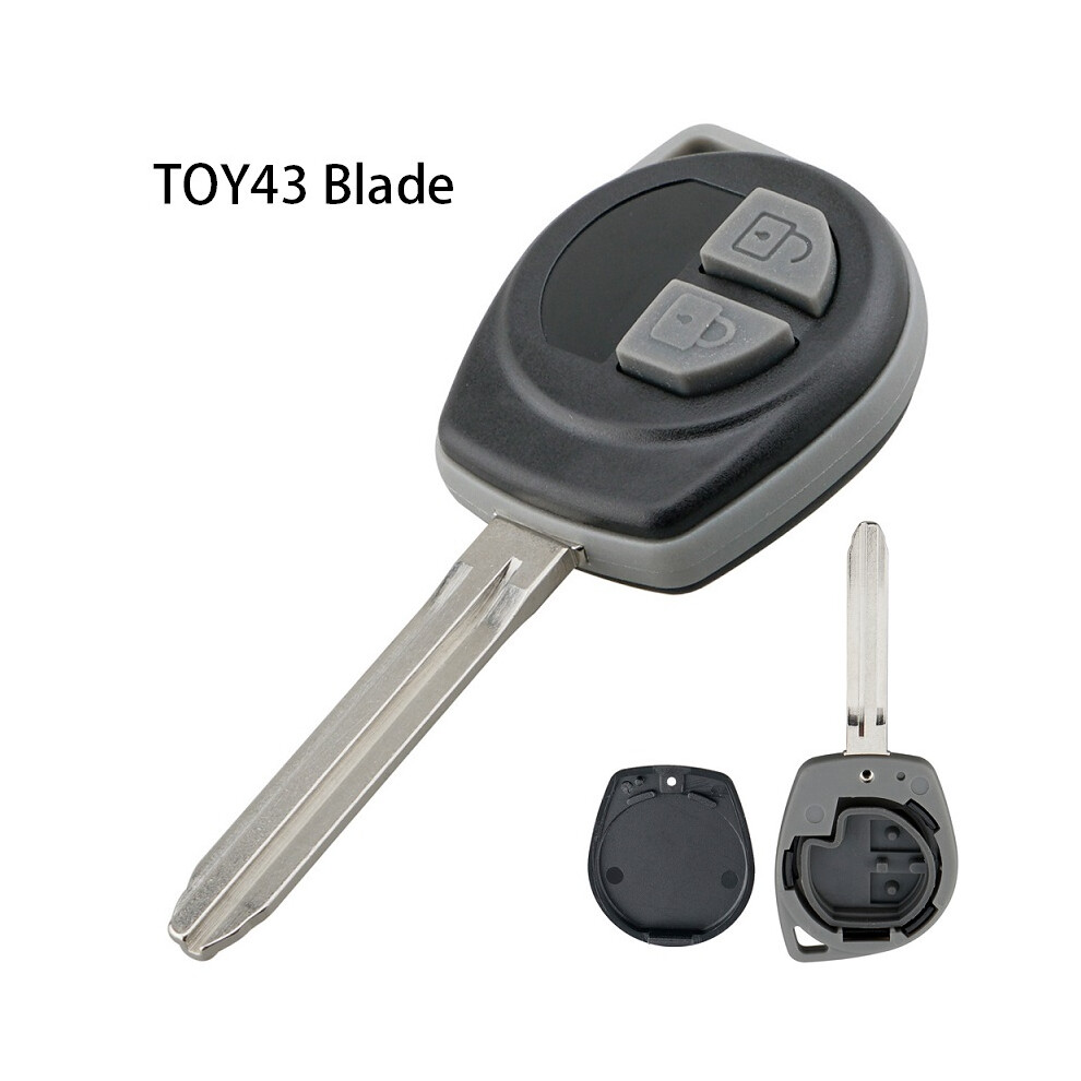 (Toy43 Blade) 2 Buttons Car Key Fob Case Shell Replacement Auto Remote Cover Fit For Suzuki Vitara Swift Ignis Sx4 Liana 8704304436740