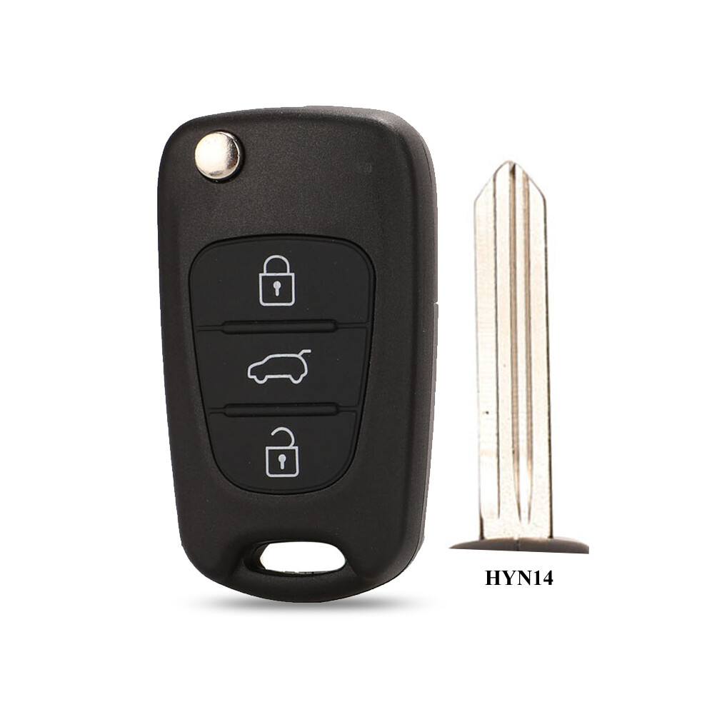 (Hyn14) 10Pcs Remote Flip Key Shell For Kia K2 K5 Sorento Sportage Rio 3 Buttons Car Folding Auto Key Housing Case Replacement 8704304438706