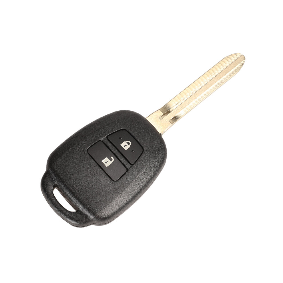 (2 Buttons) 10Pcs 2/3/4 Buttons Remote Car Key Shell Case Fob For Toyota Camry Corolla 2012-2017 Rav4 Prius Toy43 Blade Replace Black 8704304437259