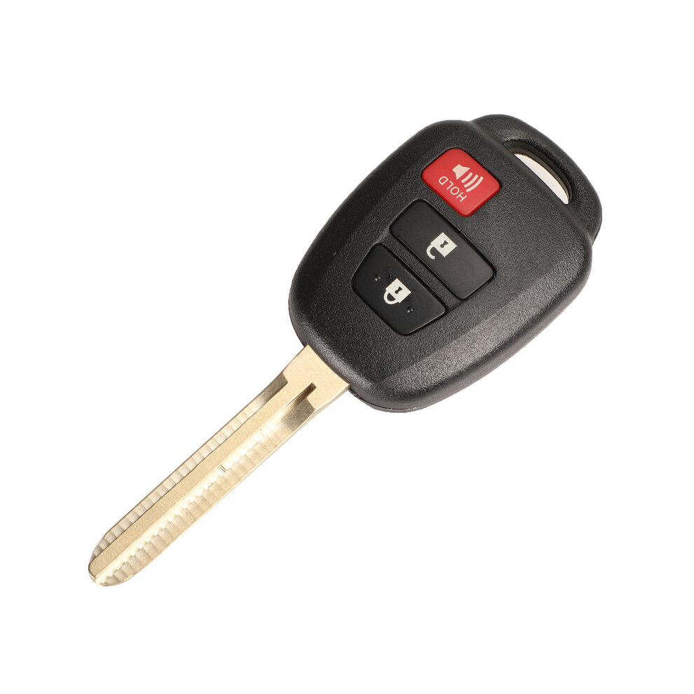 (3 Buttons Panic) 10Pcs 2/3/4 Buttons Remote Car Key Shell Case Fob For Toyota Camry Corolla 2012-2017 Rav4 Prius Toy43 Blade Replace Black 8704304437242