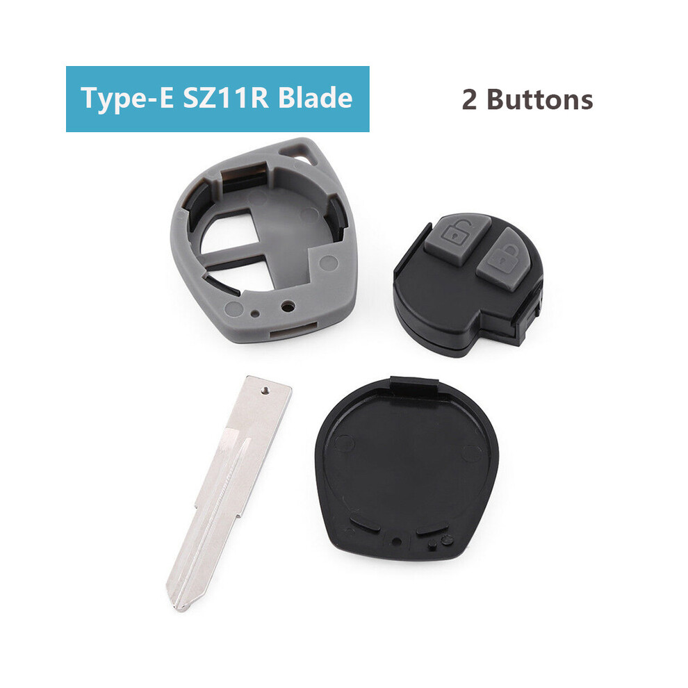 (Type-E Sz11r Blade) 2 Buttons Replacement Remote Cover Car Key Fob Case Shell With Sz11r / Hu87 / Toy43 Blade Fit For Suzuki / Agila/Ignis Alto Sx4 8704304442161
