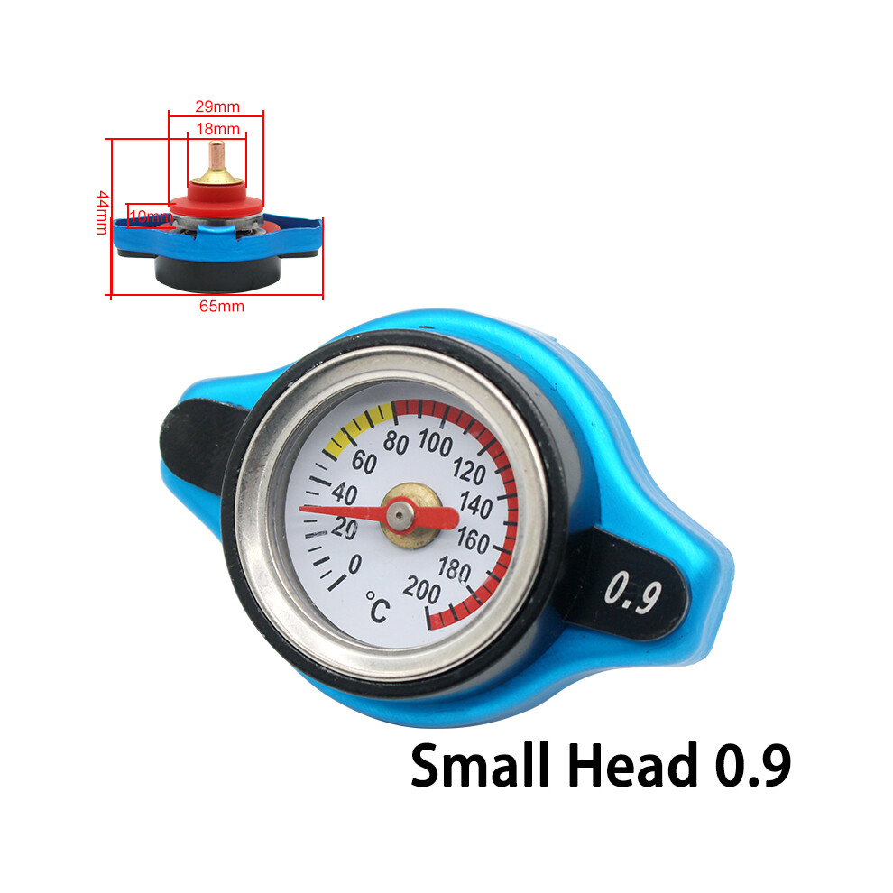 (Small Head 0.9) Small And Big Head Thermost Radiator Cap Tank Cover Water Temp Gauge 0.9Bar Or 1.1Bar Or 1.3 Bar Cover No Logo 8704304442482