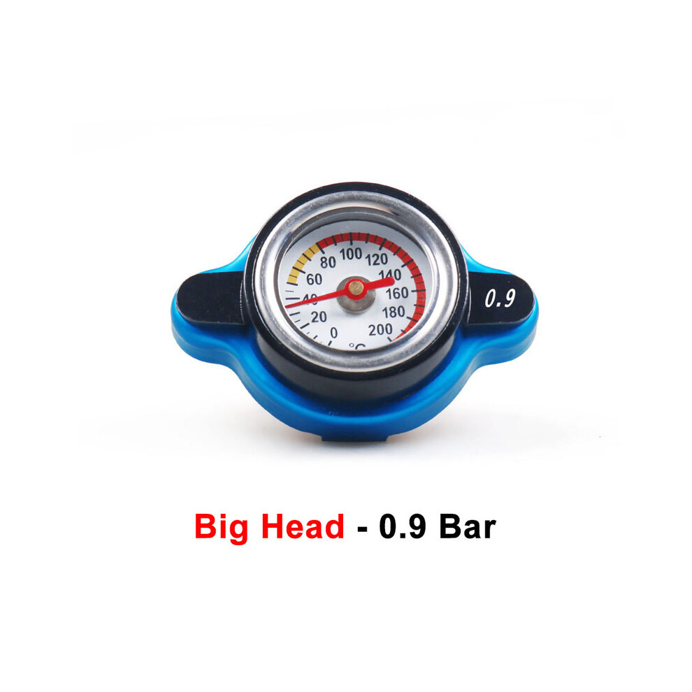 (Big Head 0.9Bar) Racing Small And Big Head Thermost Radiator Cap Tank Cover Water Temp Gauge 0.9Bar Or 1.1Bar Or 1.3 Bar Cover No Logo 8704304443298