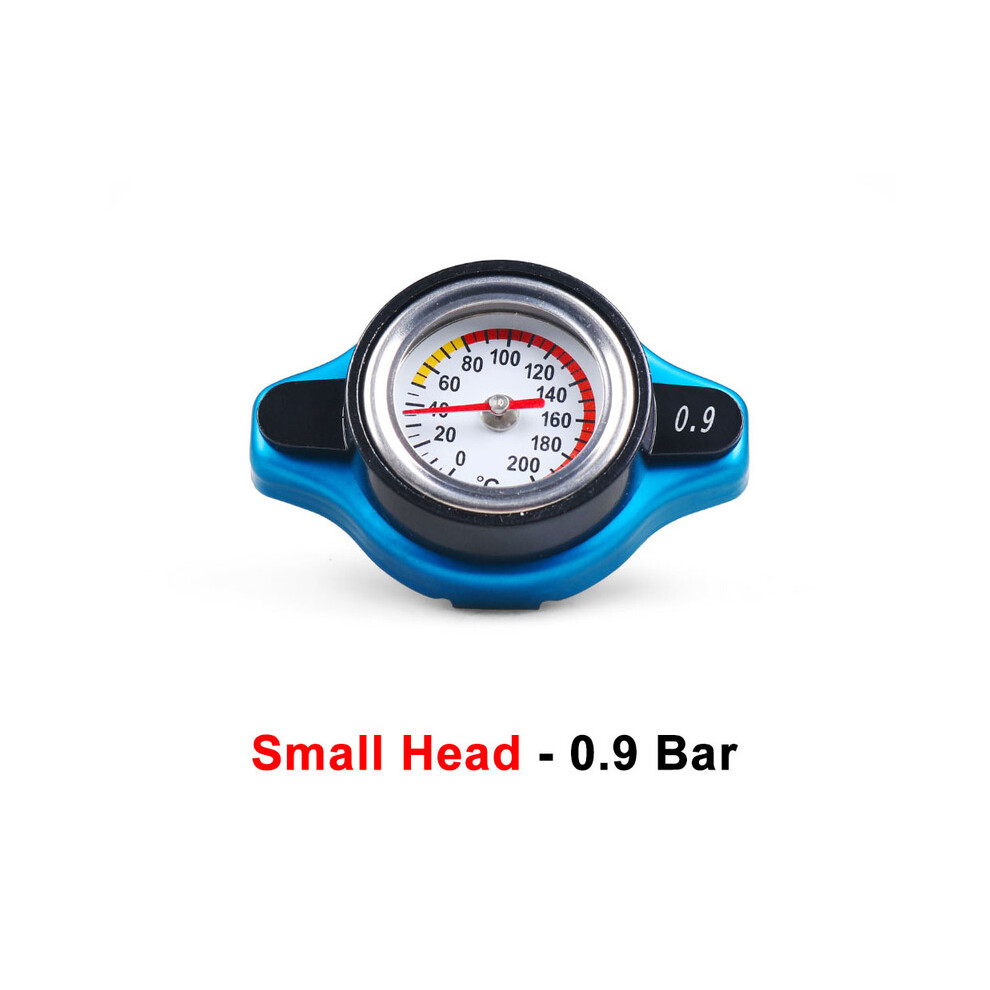 (Small Head 0.9Bar) Racing Small And Big Head Thermost Radiator Cap Tank Cover Water Temp Gauge 0.9Bar Or 1.1Bar Or 1.3 Bar Cover No Logo 8704304443250