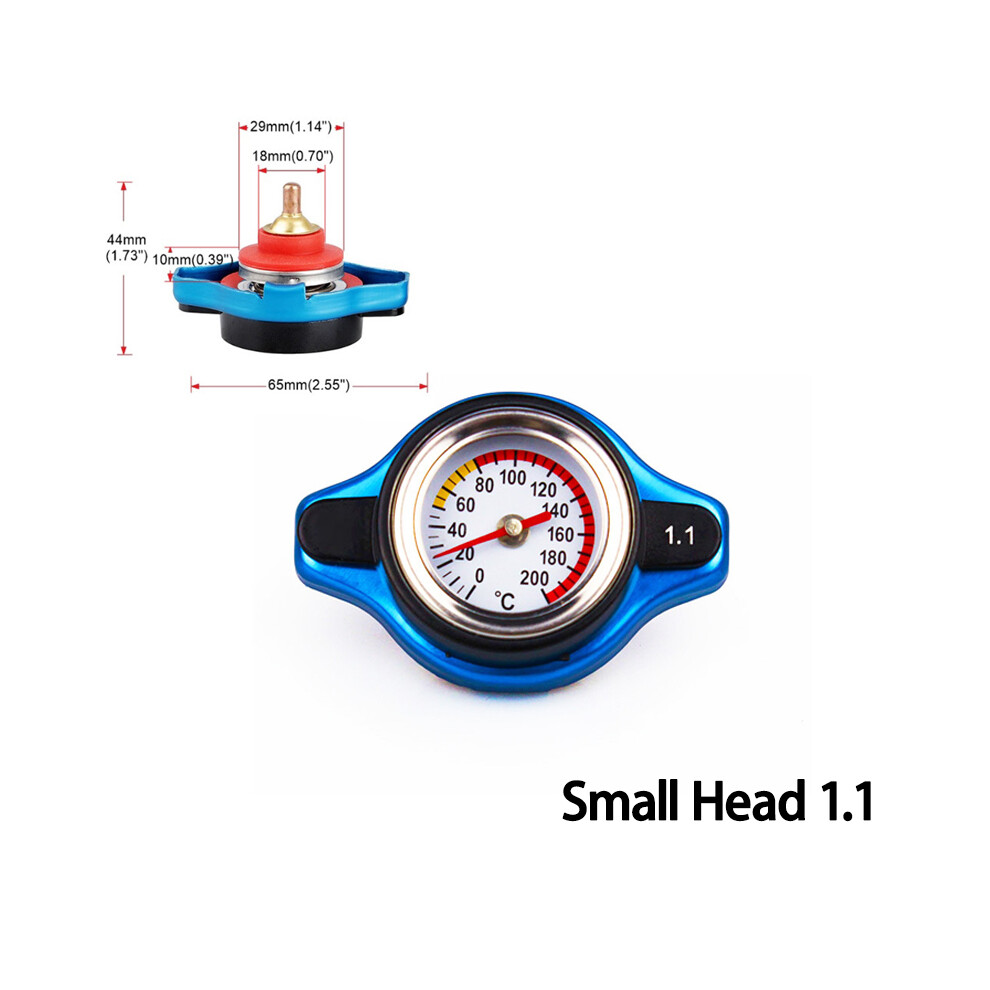 (Small Head 1.1) Car Automobile Styling Spsld Thermo Radiator Cap Tank Cover Water Temperature Gauge With Utility Safe 0.9 Bar/ 1.1 Bar/1.3 Bar 8704304442772