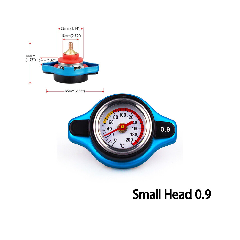 (Small Head 0.9) Thermost Radiator Cap Tank Cover Water Temperature Gauge 0.9Bar 1.1Bar 1.3 Bar Cover Racing Car Big Or Small Head 8704304442826