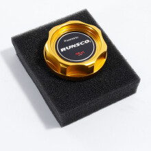 (Gold) Car Oil Fuel Tank Cap Engine Filler Machine Oil Cover for Honda Civic D/B/H/K/F/L Series Cover CNC Aluminum