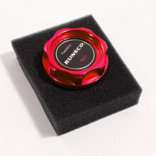 (Red) Car Oil Fuel Tank Cap Engine Filler Machine Oil Cover for Honda Civic D/B/H/K/F/L Series Cover CNC Aluminum