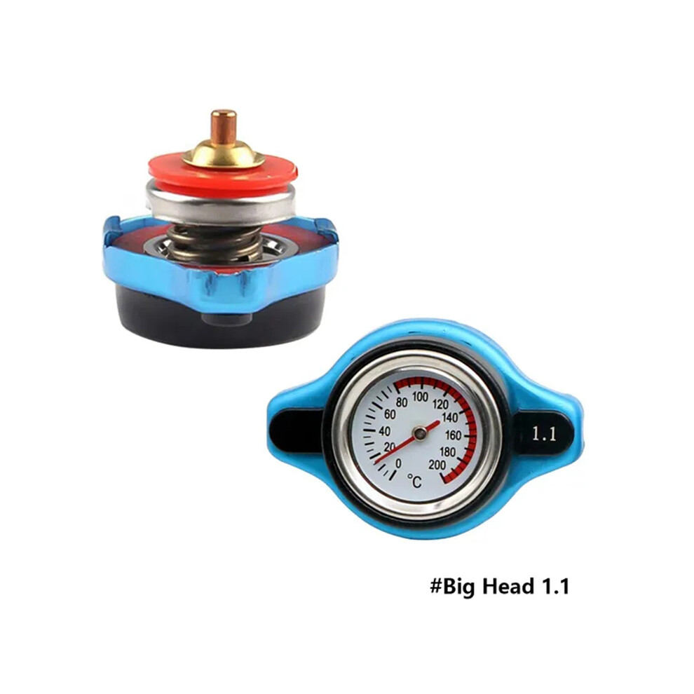 (Big Head 1.1) Car Auto Styling Spsld Thermo Radiator Cap Tank Cover Water Temperature Gauge With Utility Safe 0.9 Bar/ 1.1 Bar/1.3 Bar 8704304444172
