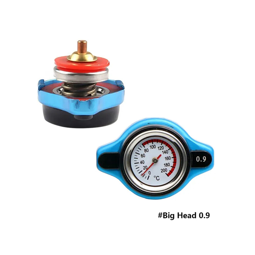(Big Head 0.9) Car Auto Styling Spsld Thermo Radiator Cap Tank Cover Water Temperature Gauge With Utility Safe 0.9 Bar/ 1.1 Bar/1.3 Bar 8704304444165