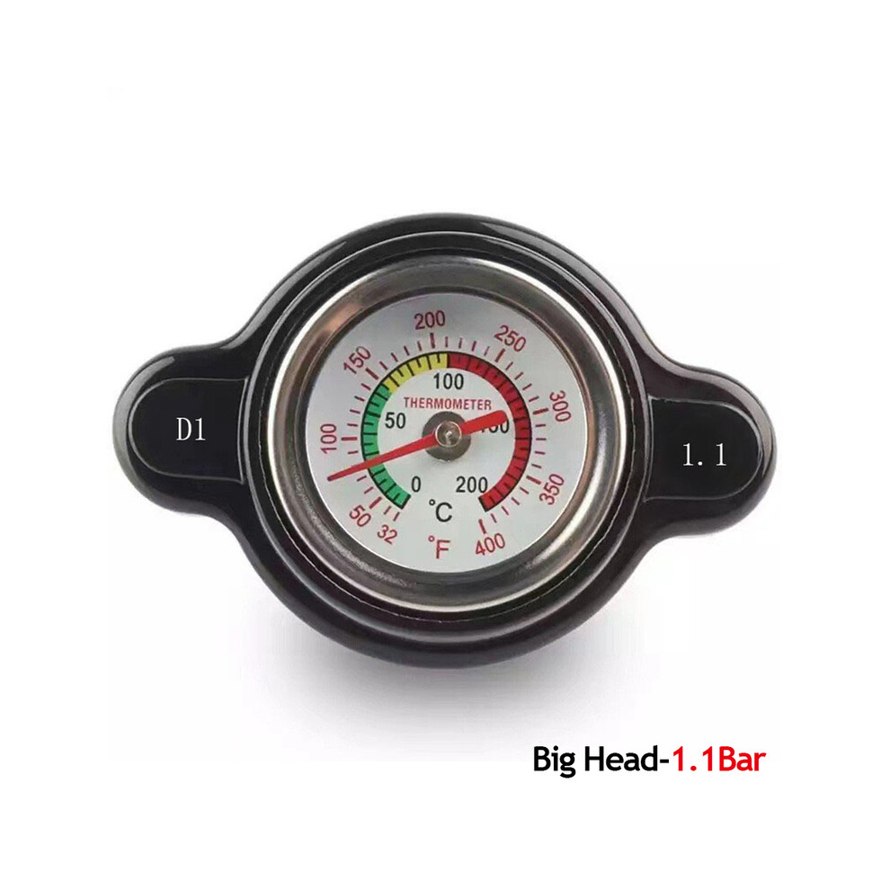 (1.1Bar) 1.8 Bar High Pressure Radiator Cap 25.6Psi With Temperature Gauge For Honda Yamaha Kawasaki Suzuki Polaris Ranger Motorcycle Atv 8704304444400