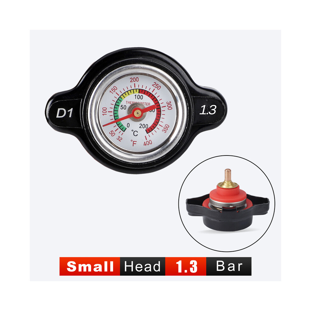 ( 1.3 Small) 1.8 Bar High Pressure Radiator Cap 25.6Psi With Temperature Gauge For Honda Yamaha Kawasaki Suzuki Polaris Ranger Motorcycle Atv Black 8704304444240