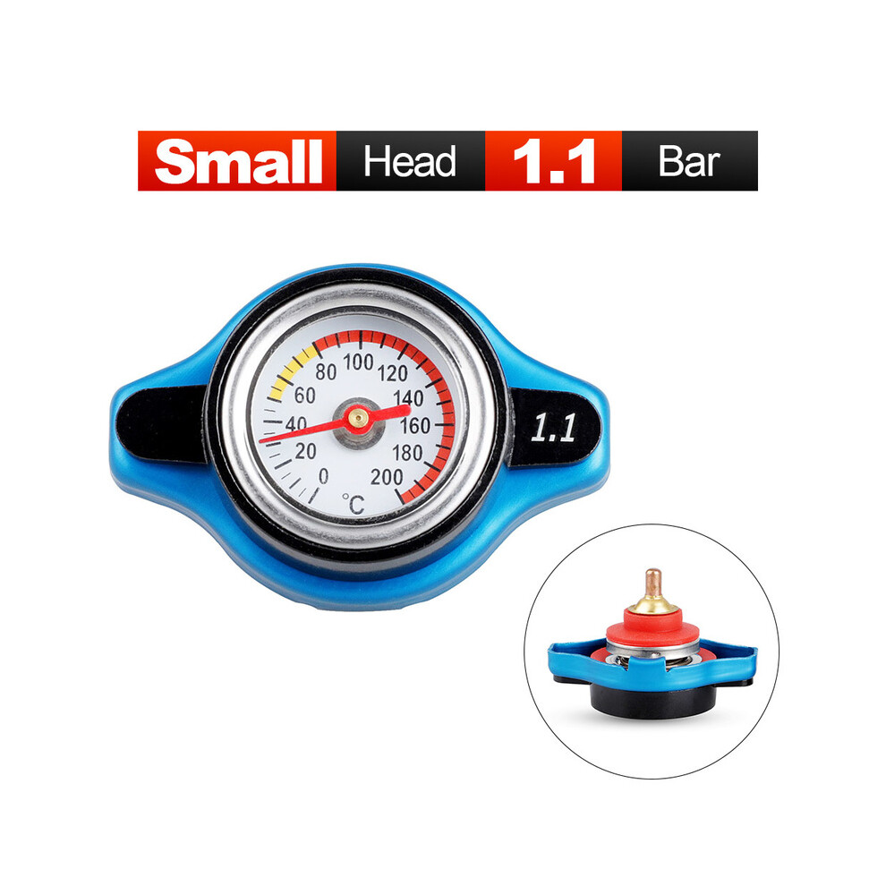 (Small Head 1.1 Cover) Motorcycles Car Thermost Radiator Cap Cover Head Water Temperature Gauge 0.9 Bar 1.1 Bar 1.3 Bar 1.8Bar With Utility Safe 8704304445063