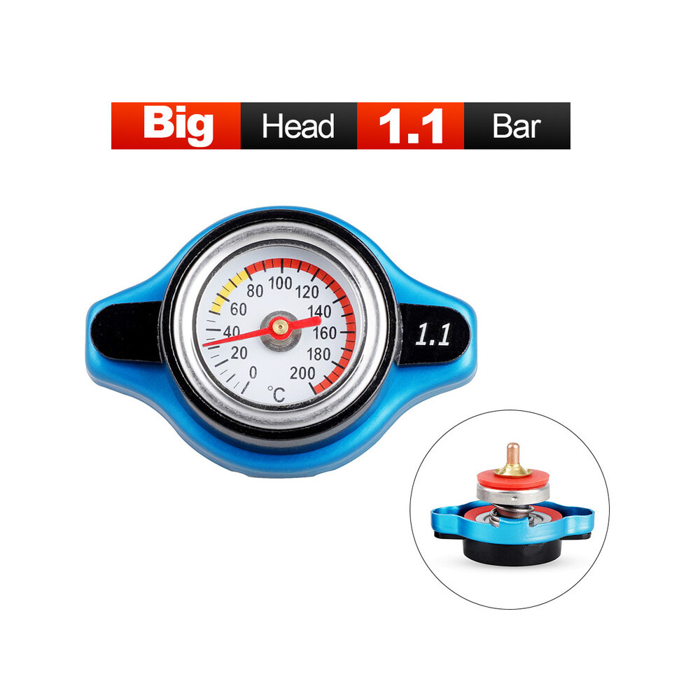 (Big Head 1.1 Cover) Motorcycles Car Thermost Radiator Cap Cover Head Water Temperature Gauge 0.9 Bar 1.1 Bar 1.3 Bar 1.8Bar With Utility Safe 8704304445070