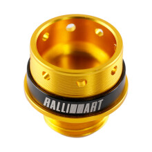 (Gold) Ralliart Aluminum Engine Oil Tank Cover Cap For Mitsubishi Lancer 2008-2015