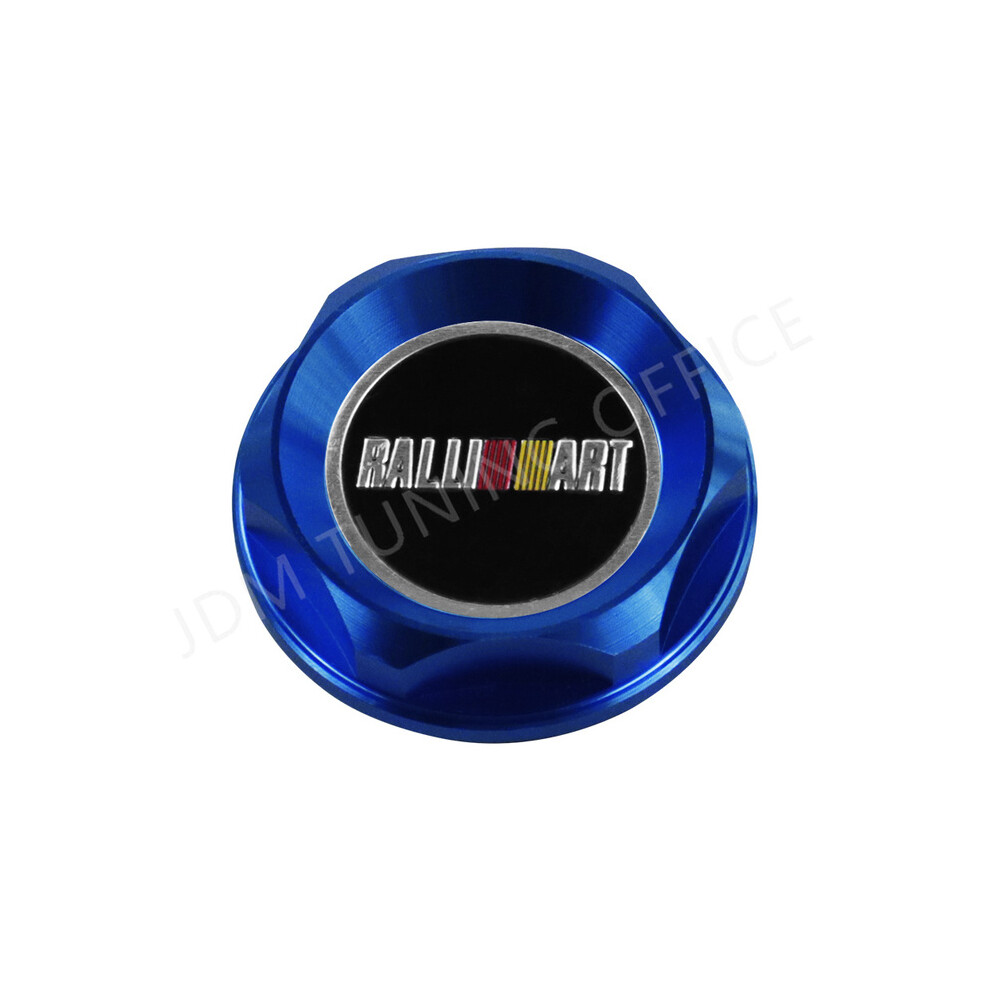 (Blue) Performance Racing Engine Oil Cap High Quality Aluminum Alloy Ralliart Oil Fuel Filler Cover Cap For Mitsubishi Blue 8704304445988