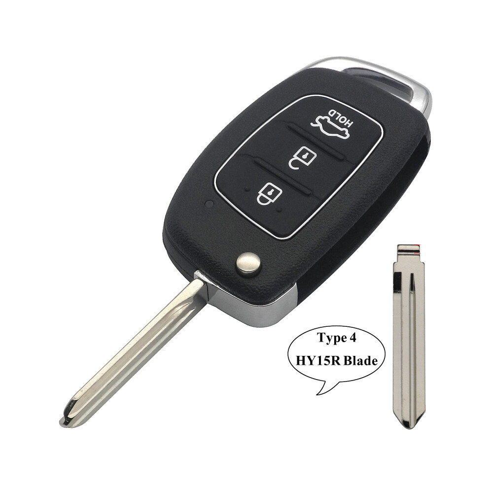 (Hy15r) Hy15/Hy20/Toy40 Flip Remote Key Shell Fob For Hyundai Solaris Ix35 Ix45 Elantra Santa Fe Hb20 Verna Solaris 3 Buttons 8704304444615