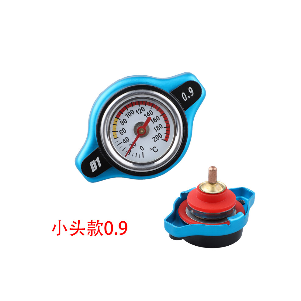 (Small Head 0.9 Cover) Car Spec Thermostatic Gauge Radiator Cap Tank Cover Temperature Water Gauge With Utility Safe 0.9 Bar/1.1 Bar/1.3 Bar/1.8 Bar 8704304446879