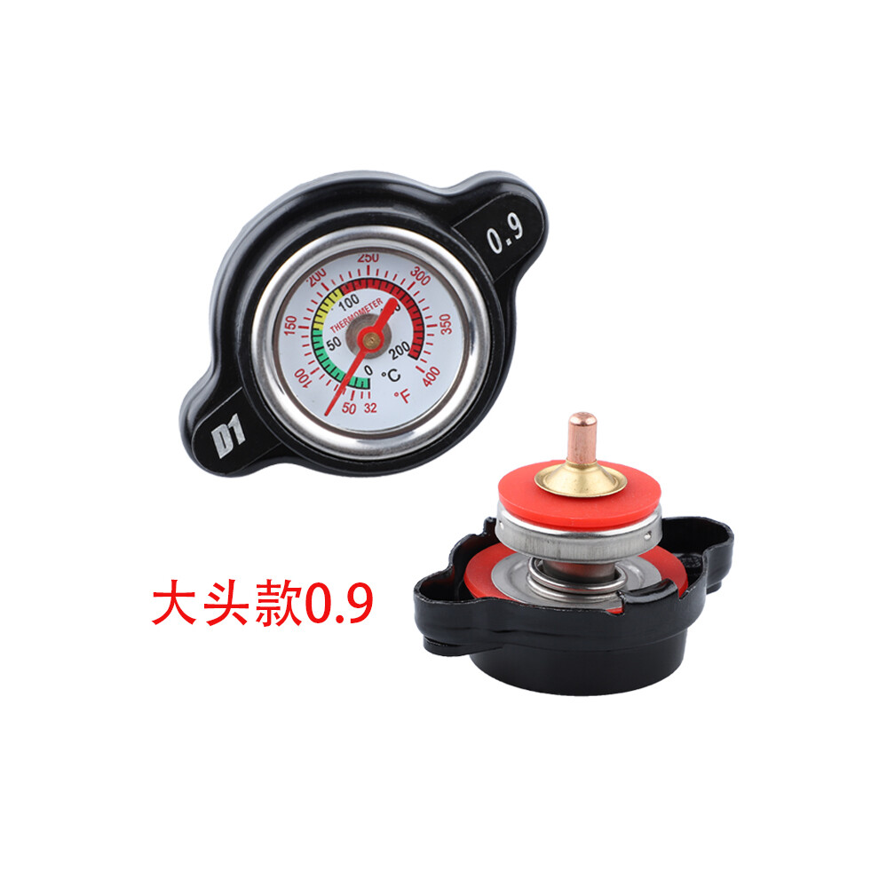 (Big Head 0.9 Cover) Car Spec Thermostatic Gauge Radiator Cap Tank Cover Temperature Water Gauge With Utility Safe 0.9 Bar/1.1 Bar/1.3 Bar/1.8 Bar 8704304446862