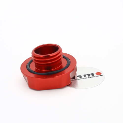 JDM Ralliart Style Red Aluminum Engine Oil Cap Cover For Mitsubishi Cars