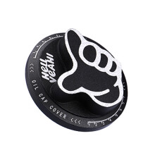 (BK H 32mm) Aluminum Engine Oil Cap Oil Fuel Filler Tank Cover Cap Hell Yeahi Fit For Honda Toyota Subaru