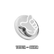 (FOR TOYOTA SILVER) New arrived Billet Aluminum Engine Valve Cover Oil Filler Cap Engine Oil Cap Oil Fuel Filler Tank Cover Cap Fit For Honda Toyota